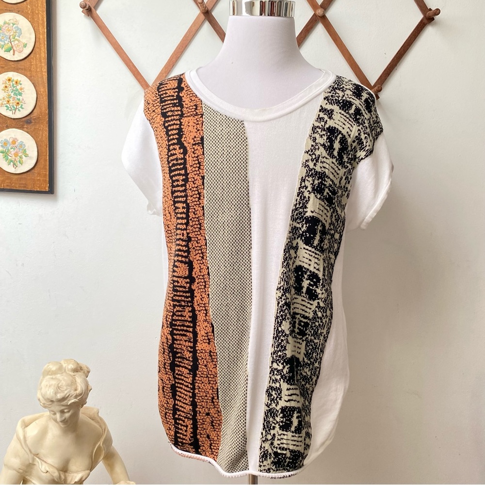 Roberto Cavalli Avantgarde Knit T Shirt Made In Italy Mens Medium